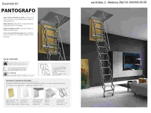 scheda rientrante pantografo soffitto catalogo