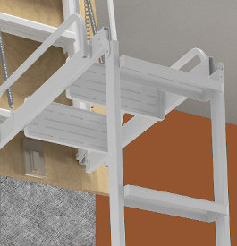 Scala retrattile soffitta rigida certificata e sicura.