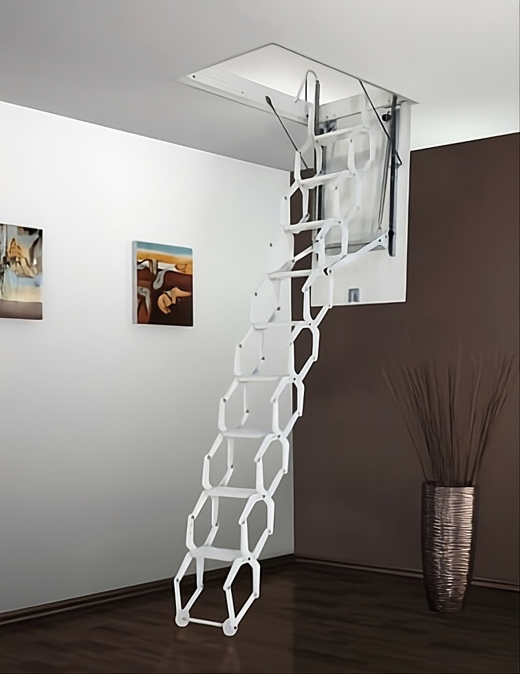 Scala retrattile a pantografo plus per soffitte