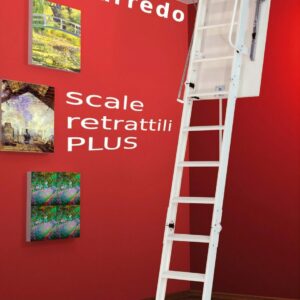 Scala retrattile rigida pieghevole plus