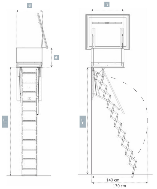 Schema uscita coperta pantografo